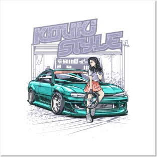 Nissan Silvia S14 Kouki Style, Japanese Race car, JDM Tee, sr20, Car Fan, Car Guy Gift Idea, Car Enthusiasts, Car Lover Poster, Gift For Mechanic Posters and Art